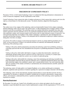 Freedom Of Expression Board Policy