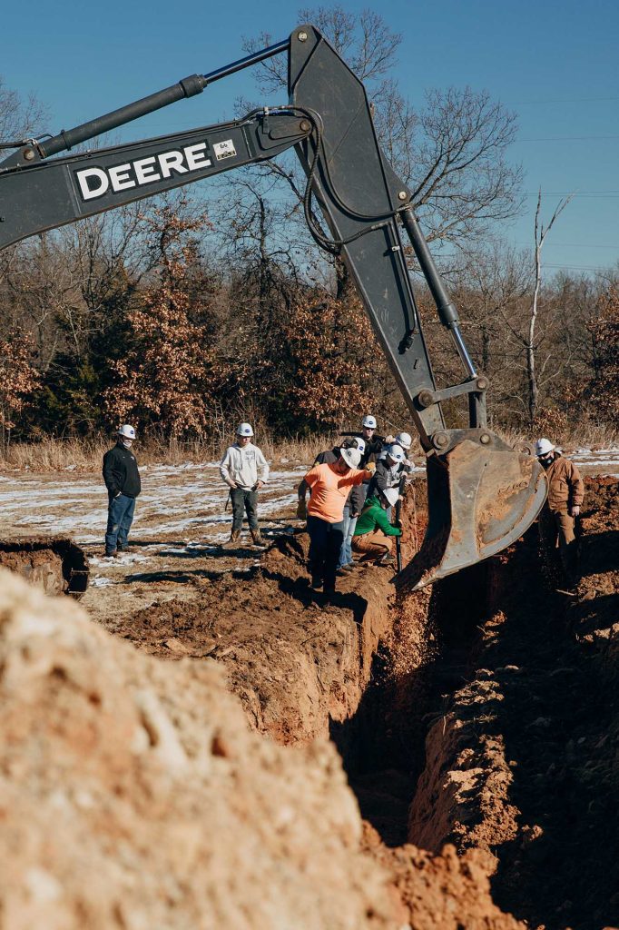 excavation training at Central Tech in Drumright OK