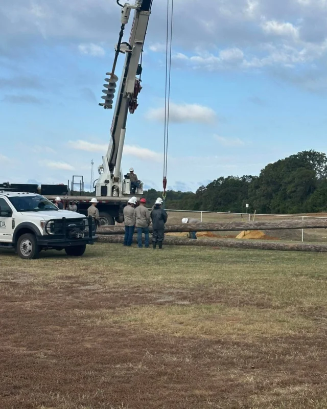 GRDA came out to the Drumright campus to set poles for transmission lines for the Lineman class. Thank you grandriverdam!

#CentralTechLineman